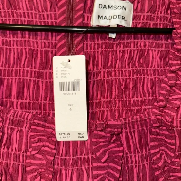 NWT Damson Madder Rapheala Shirred Midi Dress size 4 - Picture 6 of 6